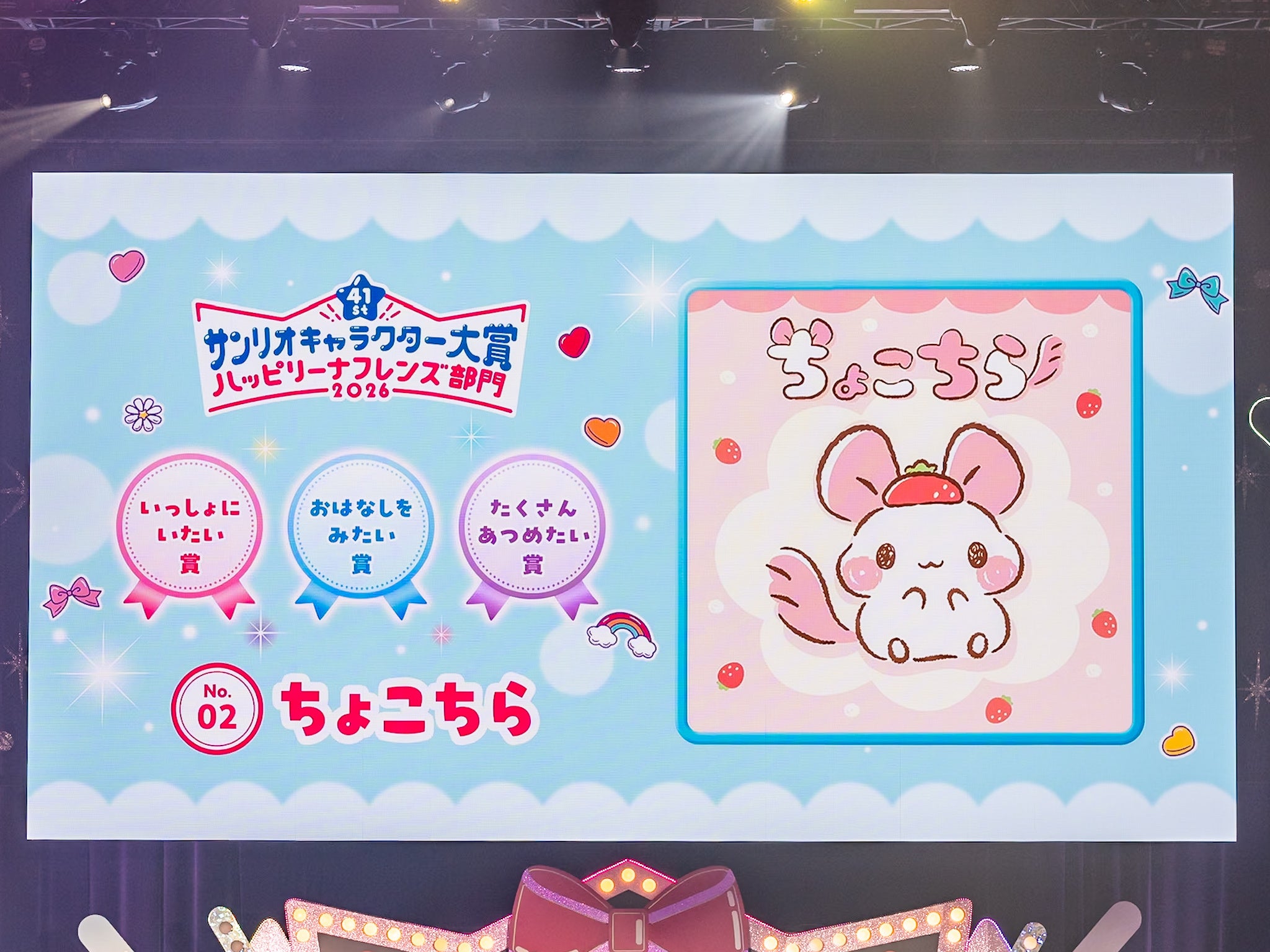 ハッピリーナフレンズ部門3賞受賞のちょこちら