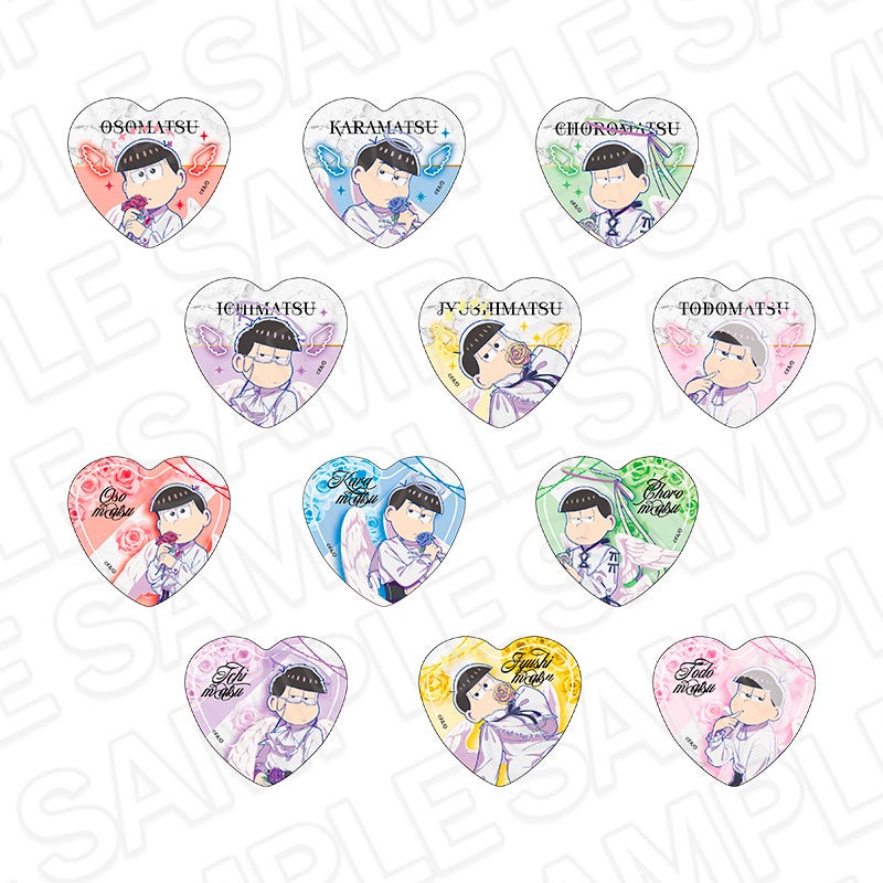 おそ松さん Angel ver. ハート型ホログラムカンバッジ