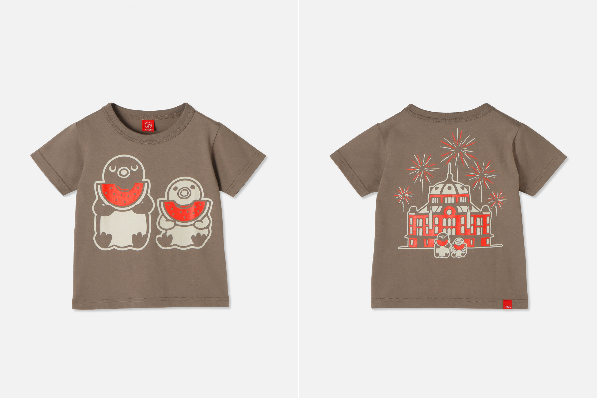 Suicaのペンギン Tシャツ 丸の内駅舎とスイカ